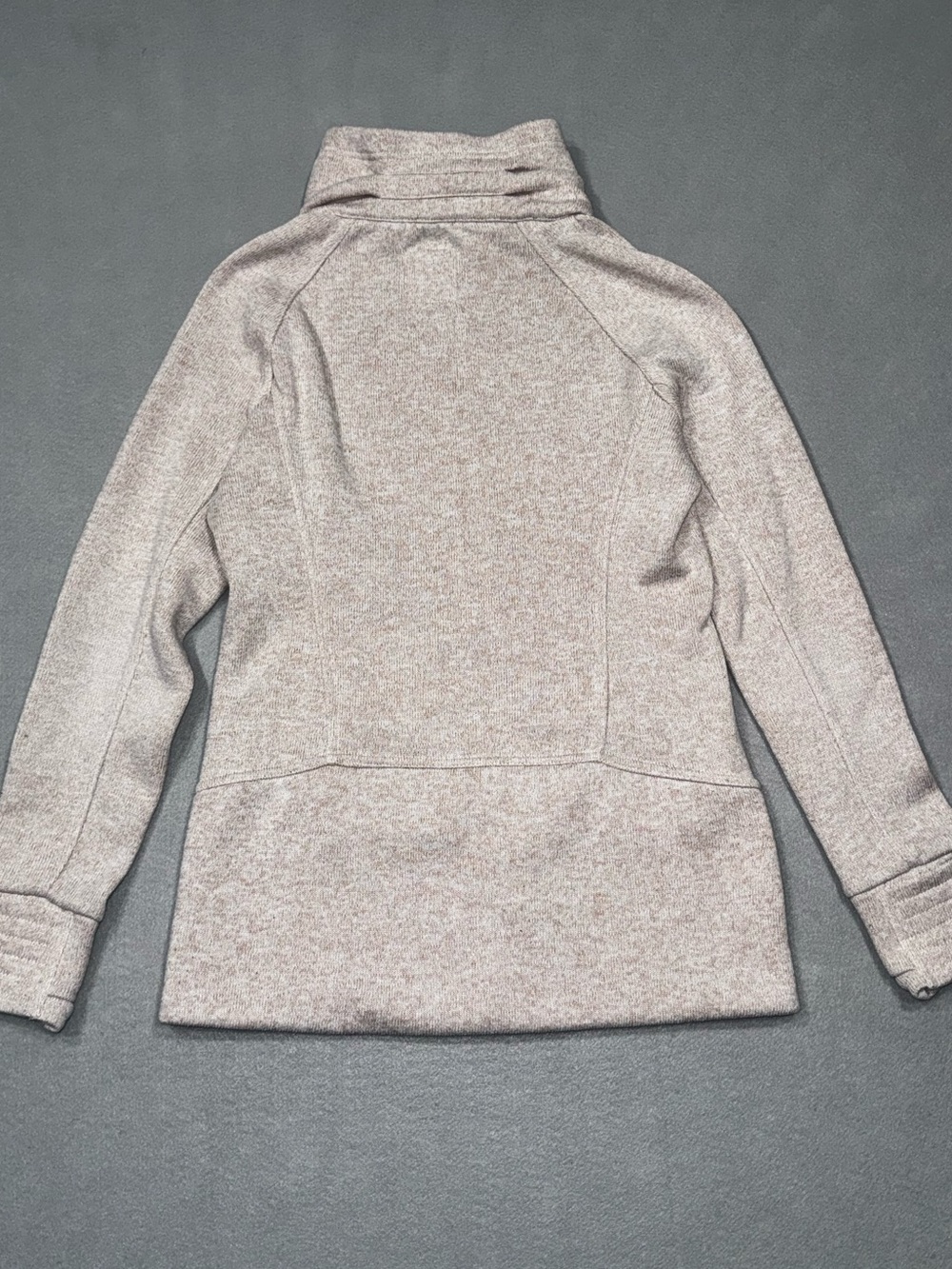 Thread & Supply Fleece Lined Zip Up Jacket Funnel Neck Quilted Hem & Cuffs - Picture 3 of 12